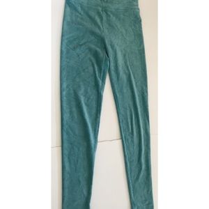 aerie teal ribbed leggings